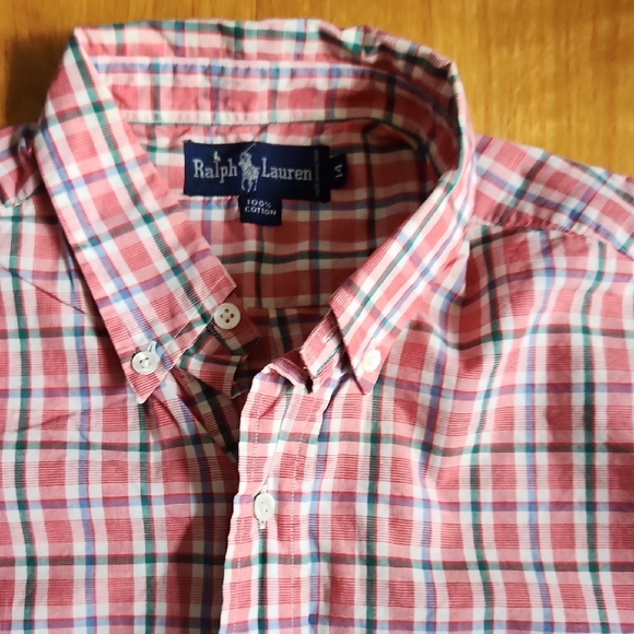 Ralph Lauren Youth Multicolor Plaid Shirt, Sz 14 - Picture 1 of 7